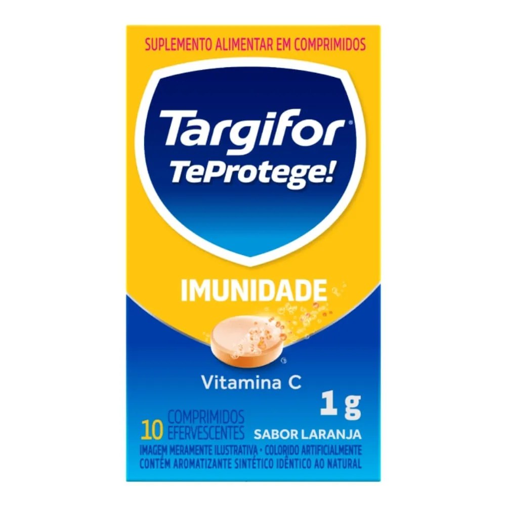 Vitamina C 1g Targifor Imunidade 10 Comprimidos Efervescentes