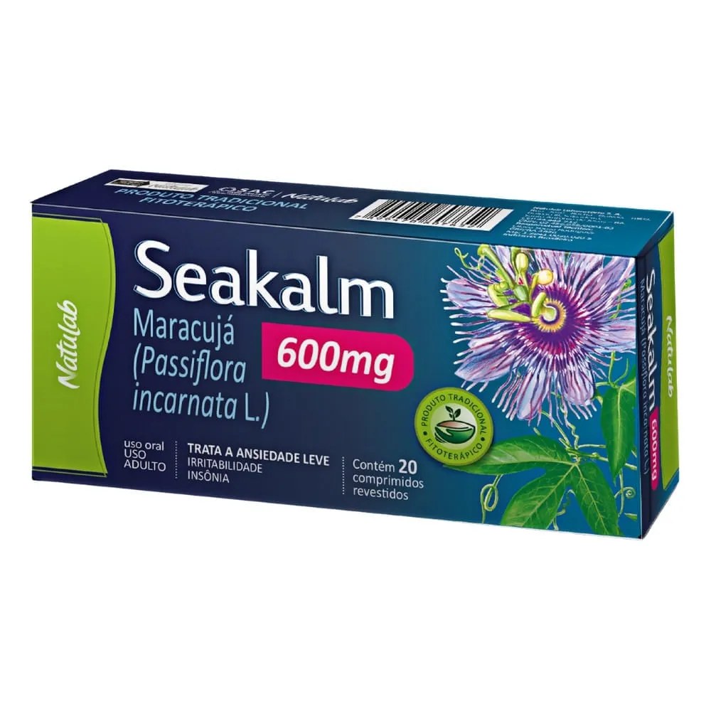 Seakalm Passiflora 600mg 20 Comprimidos Natulab