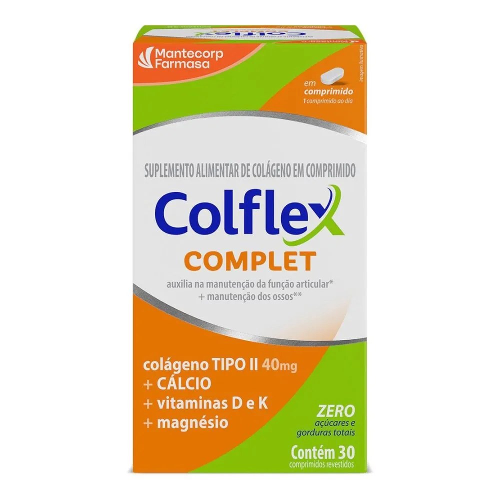 Colágeno Colflex Complet Tipo Ii + Cálcio + Magnésio + Vitamina D 30 Comprimidos