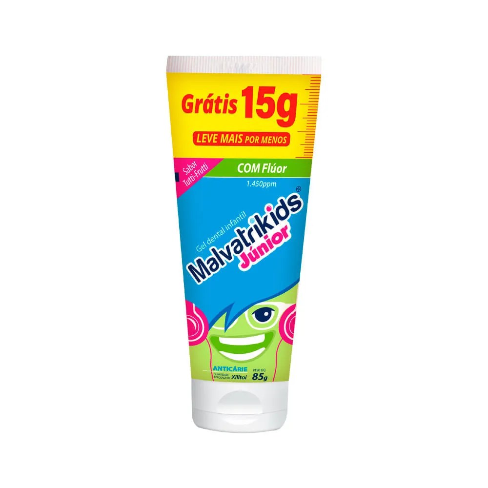 Gel Dental Infantil Malvatrikids Junior Sabor Tutti-frutti 85g Leve Mais Por Menos