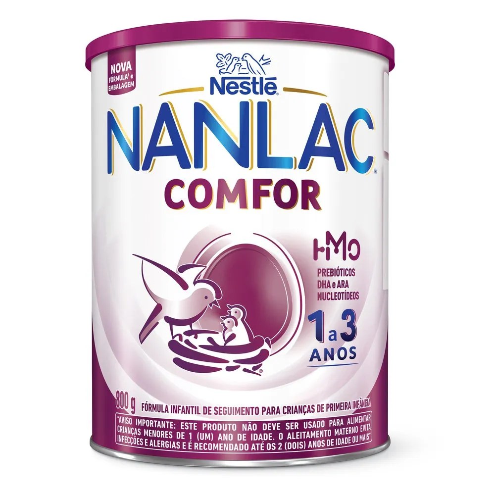 Fórmula Infantil Nanlac Comfor Hmo 1 A 3 Anos 800g