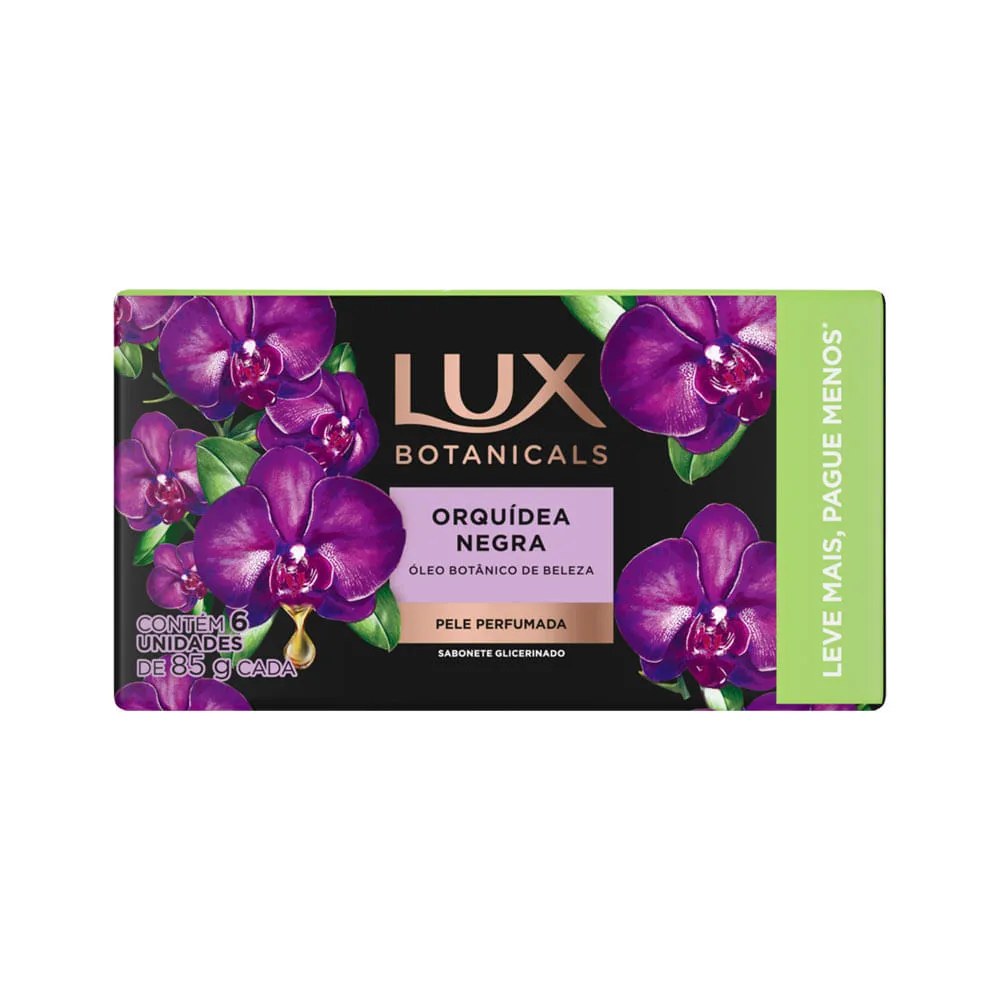 Sabonete Em Barra Lux Botanicals Orquidea Negra Com 6 Unidades De 85gr Cada Especial