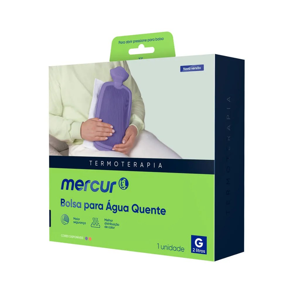 Bolsa Para Agua Quente Mercur Termoterapia G 2l Lilas Com 1 Unidade