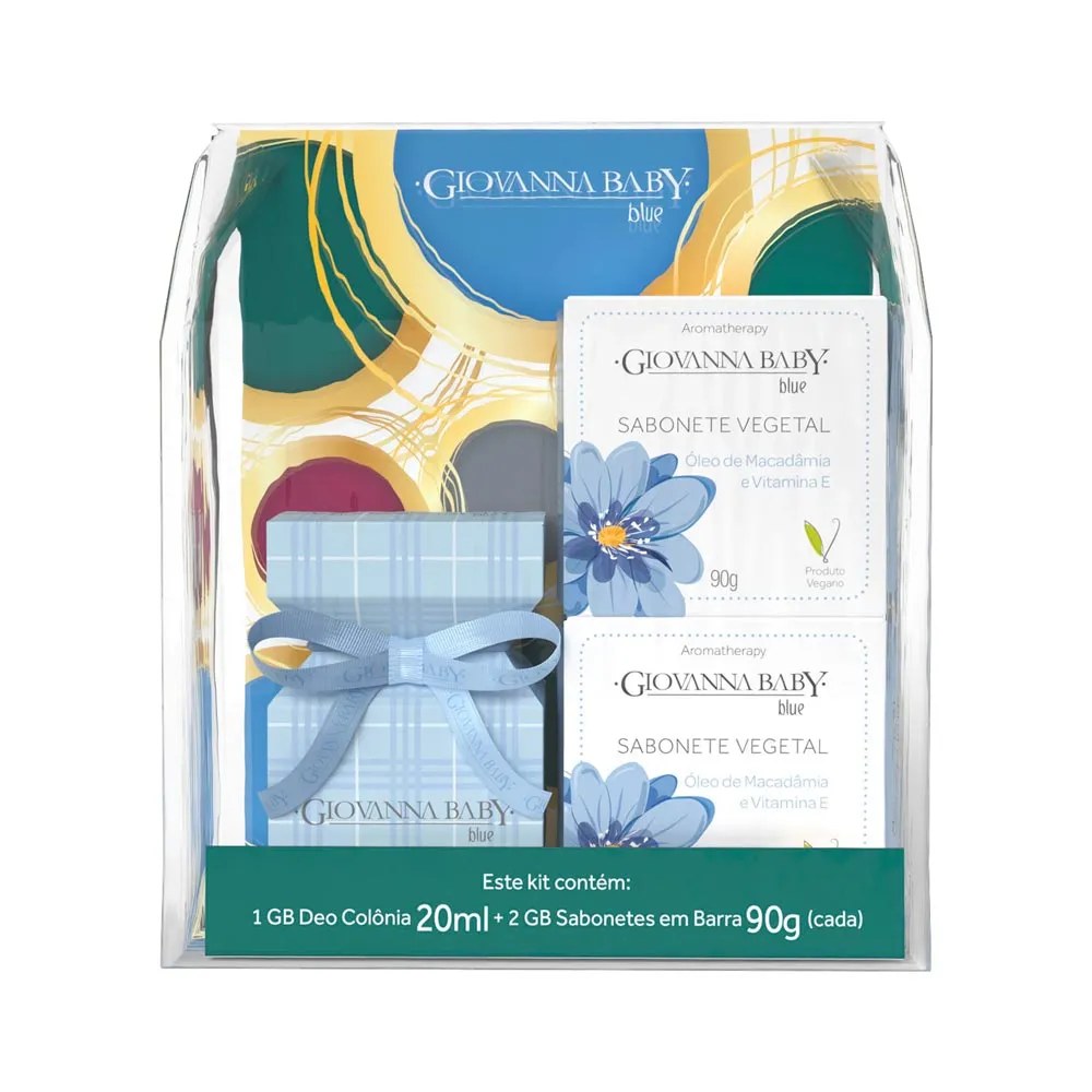 Deo Colonia Giovanna Baby 20ml + 2 X 90gr Blue