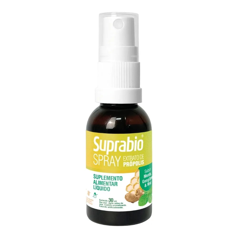 Suplemento Alimentar Suprabio Extrato De Própolis Menta Gengibre E Mel Spray 30ml