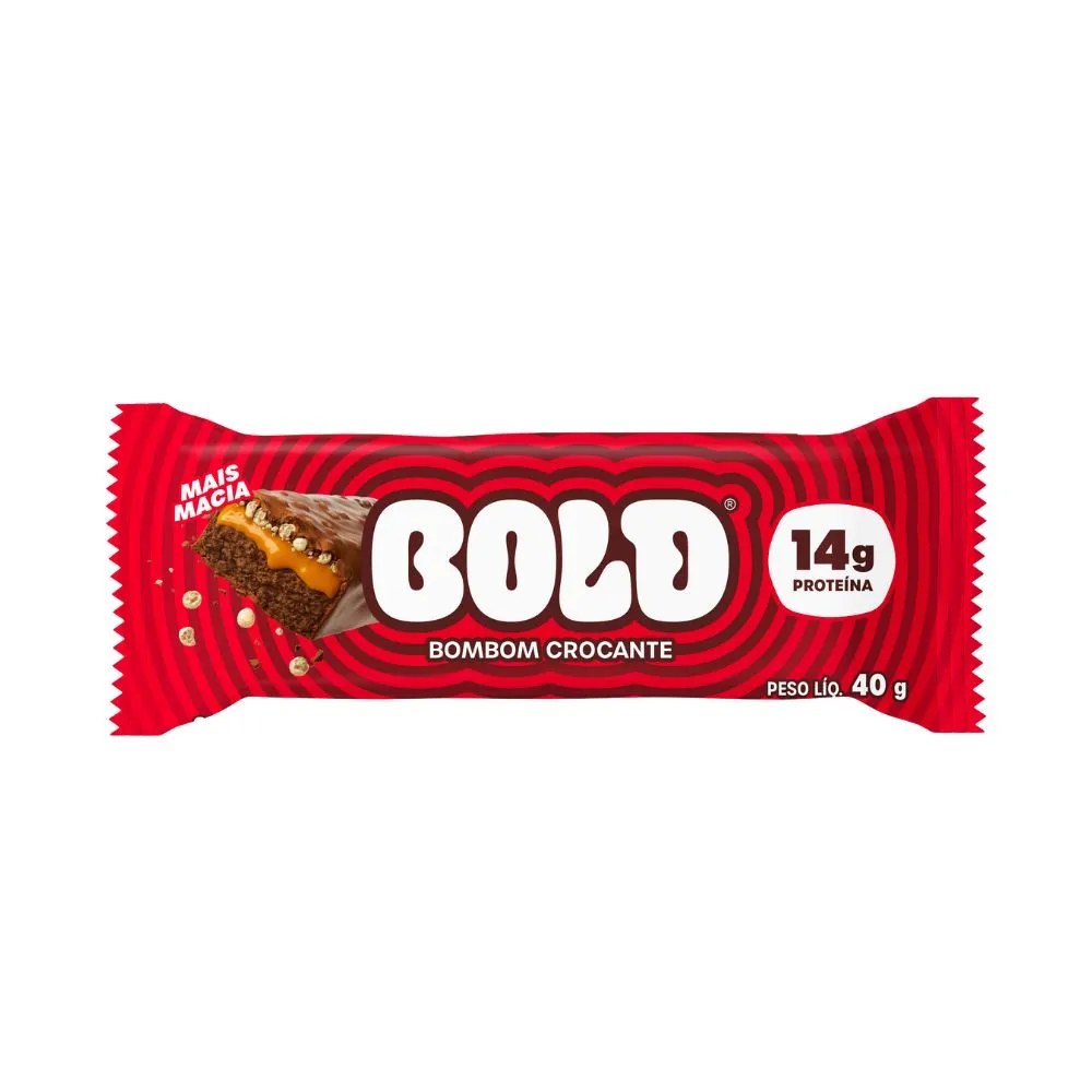 Barra De Proteina Bold Bombom Crocante 40gr