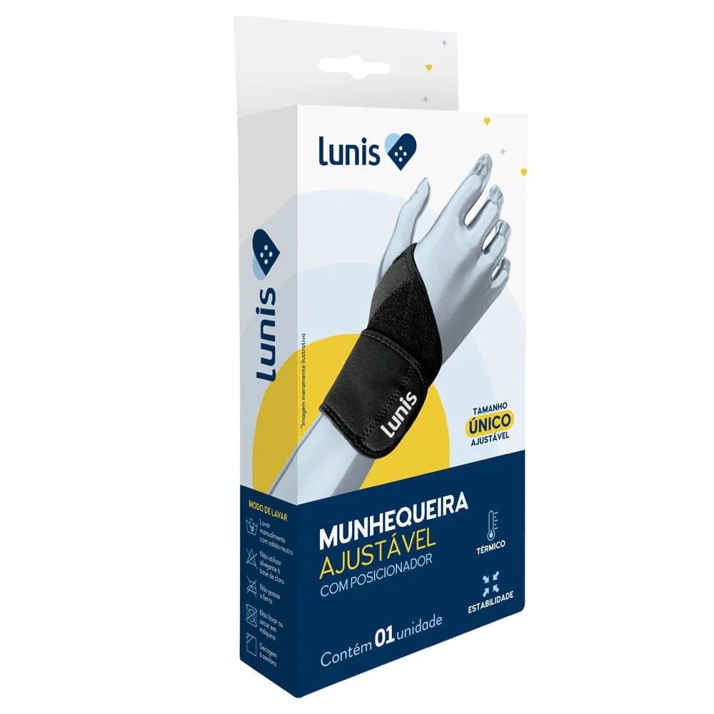 Munhequeira Lunis Ajustável Com Posicionador Tamanho Único