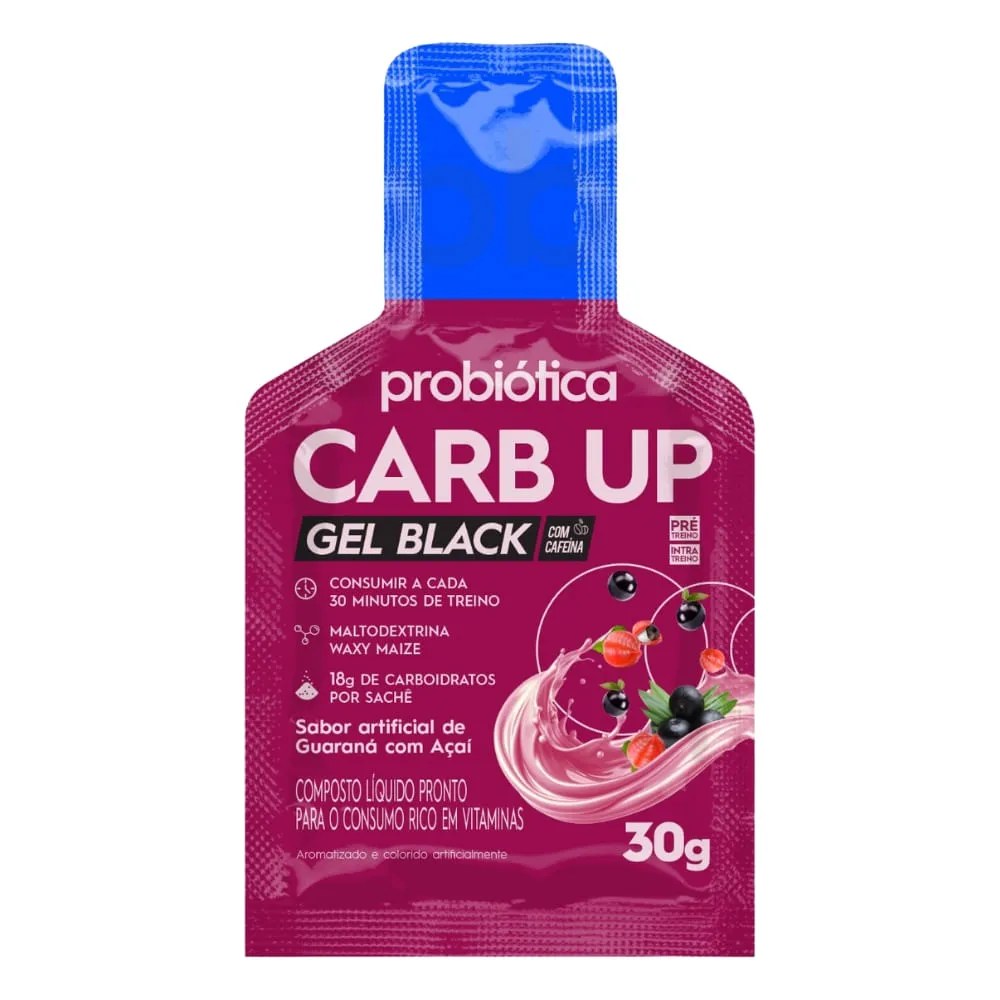 Energético Probiótica Carb-up Black Guaraná + Açaí 30g
