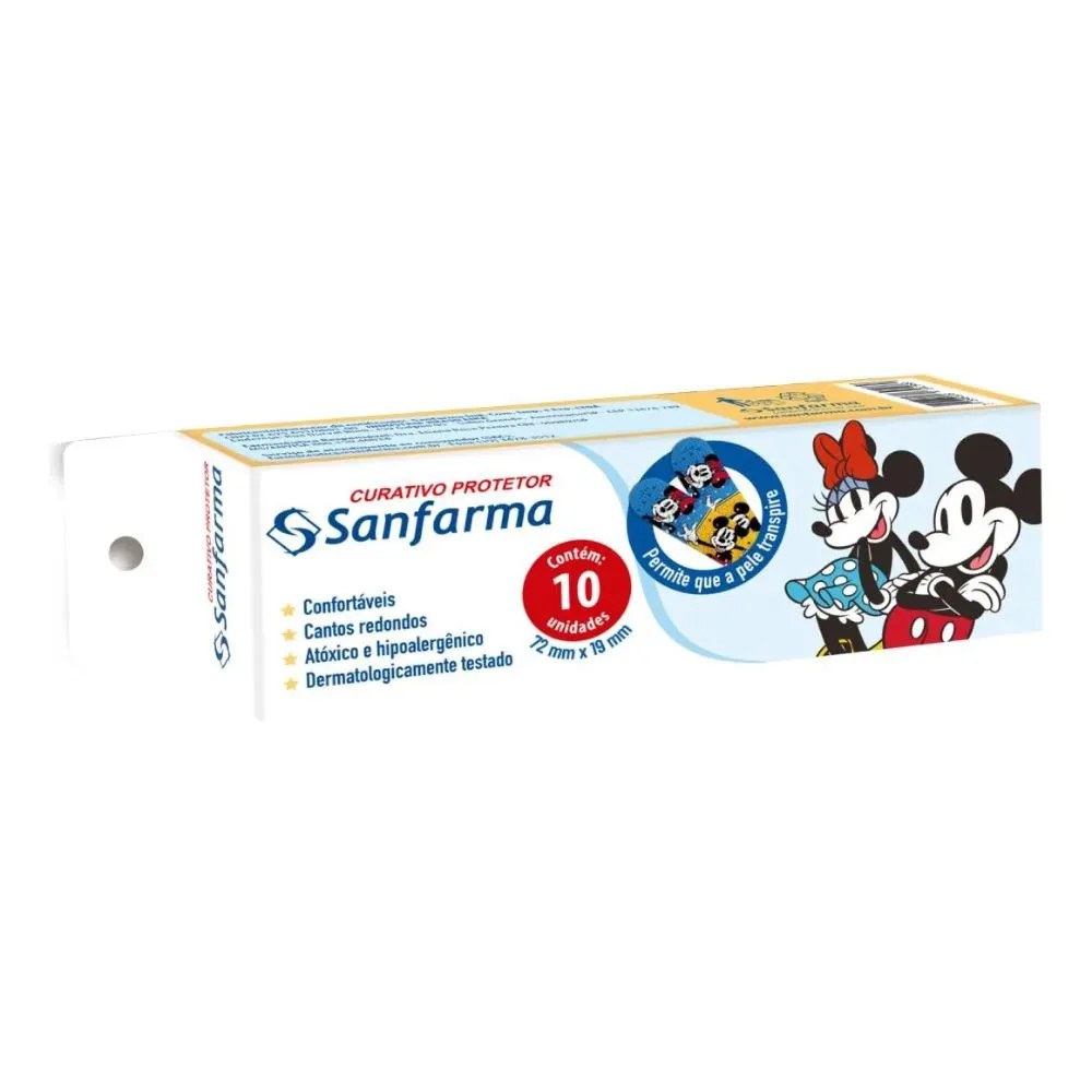 Curativo Sanfarma Mickey E Minnie 10 Unidades