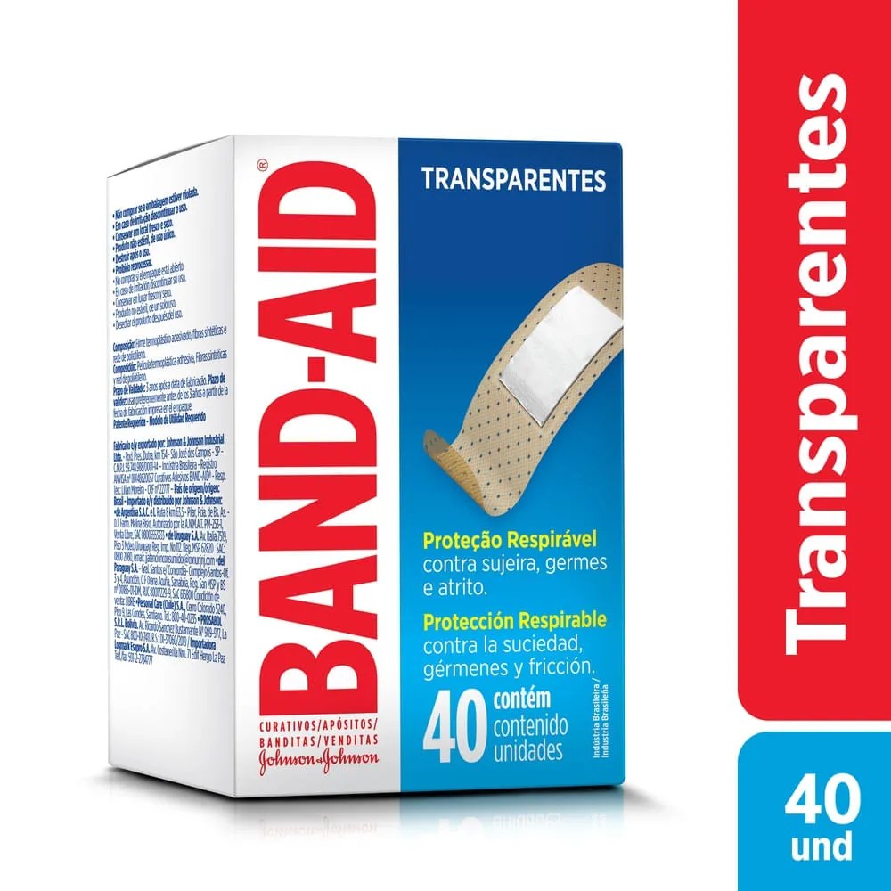Curativos Transparentes Band-aid 40 Unidades