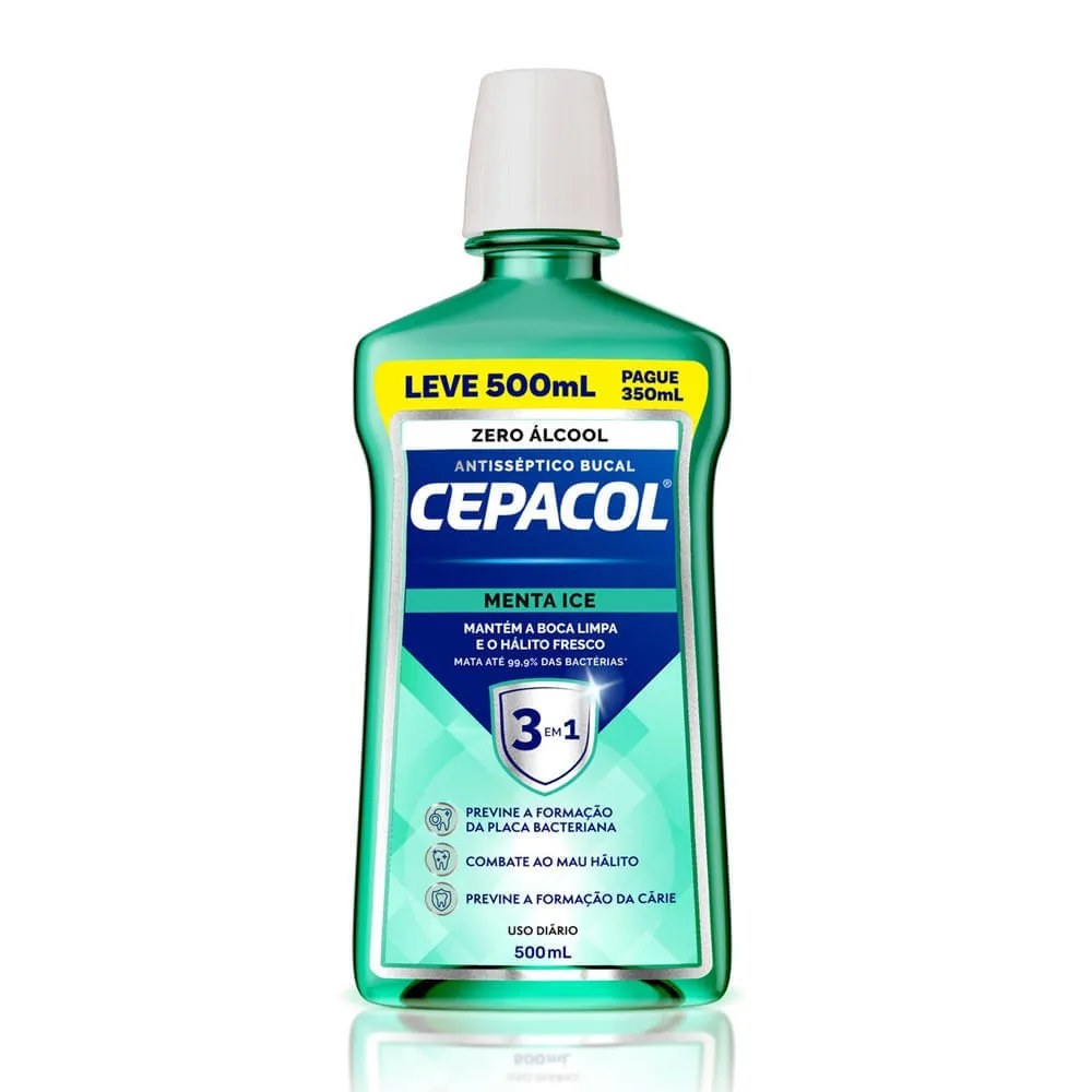 Enxaguante Bucal Cepacol Menta Ice Sem Álcool 500ml
