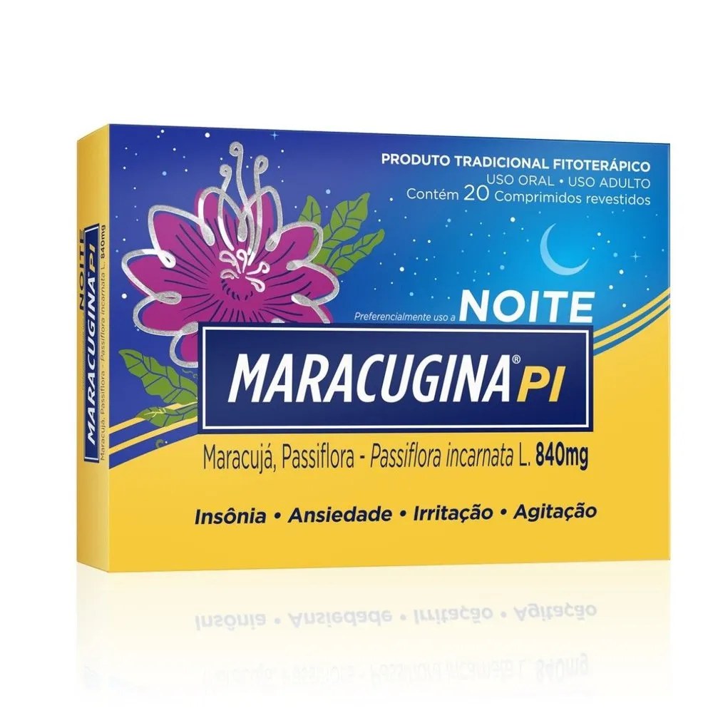 Calmante Fitoterápico Maracugina Pi 840mg 20 Comprimidos