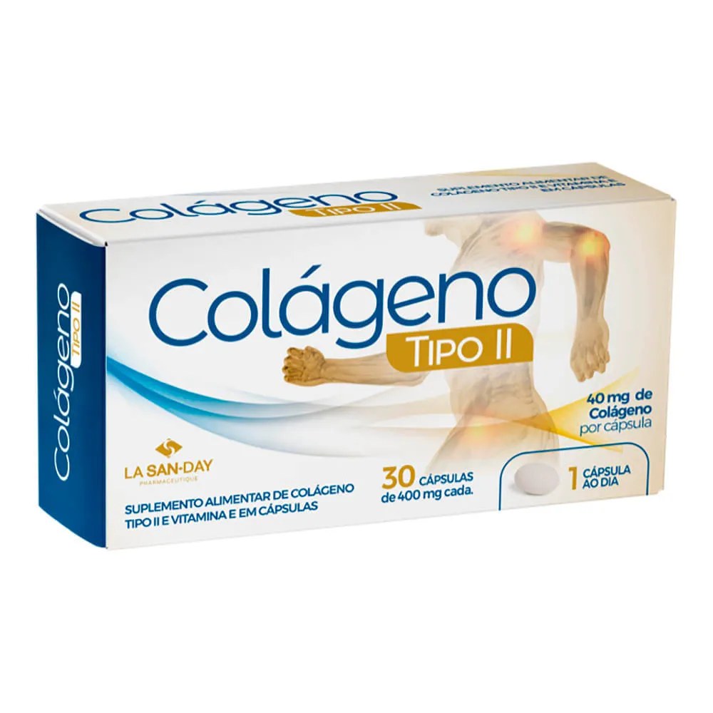 Colágeno Tipo Ii 40mg Com 30 Cápsulas Lasanday
