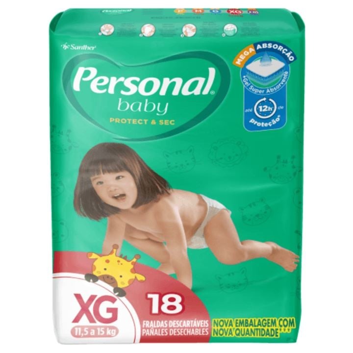 Fralda Personal Baby Protect & Sec XG 18 Unidades