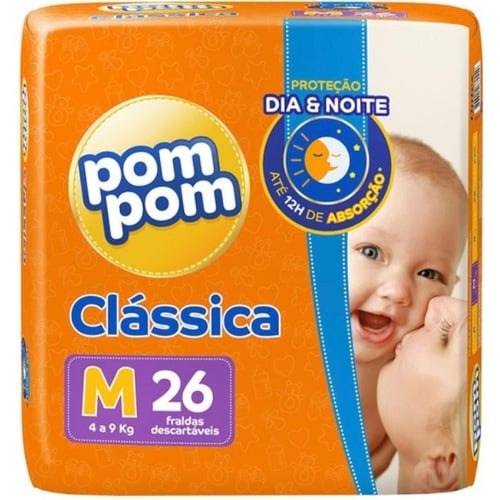Fralda Pom Pom Clássica M 26 Unidades