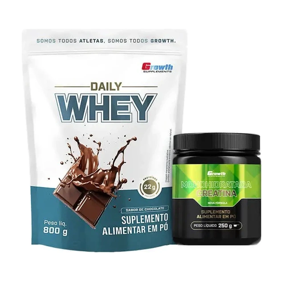Kit Daily Whey 800g e Creatina Monohidratada 250g