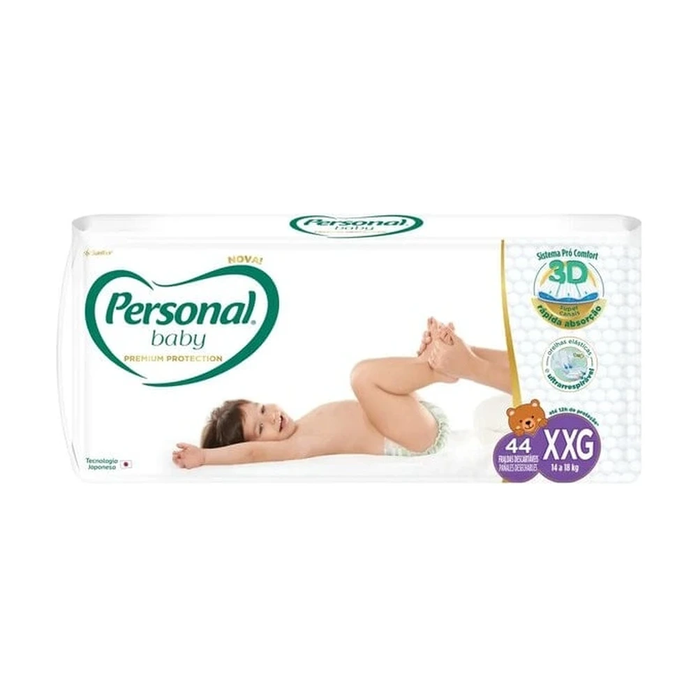 Fralda Personal Baby Premium Protection XXG 44 Unidades