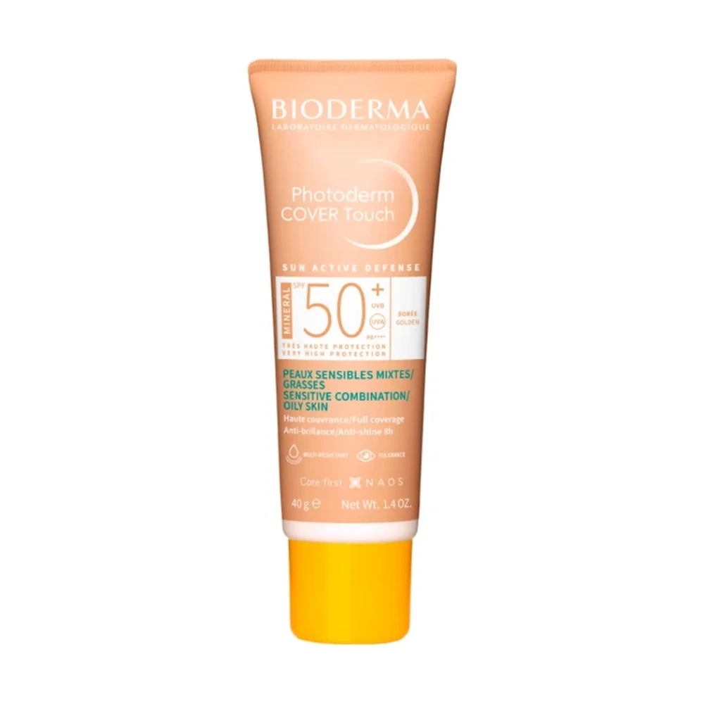 Protetor Solar Facial Bioderma Photoderm Cover Touch FPS50+ Dourado 40g