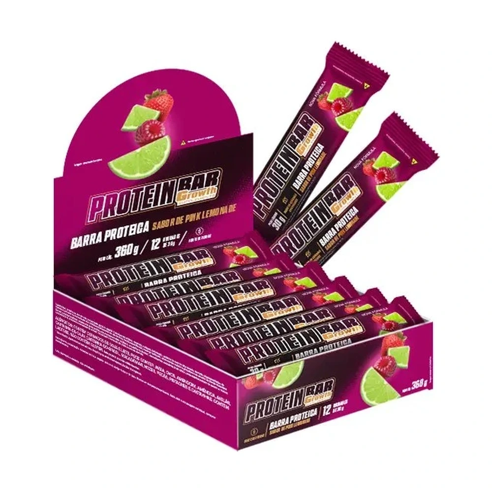 Protein Bar Sabor Pink Lemonade 30g Caixa com 12 Un