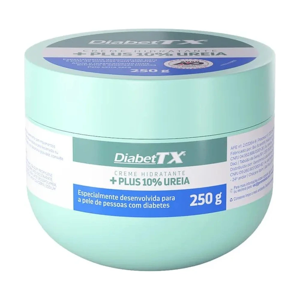 Creme Corporal Hidratante Plus 10% Ureia Para Diabéticos Goicoechea Diabettx 250g