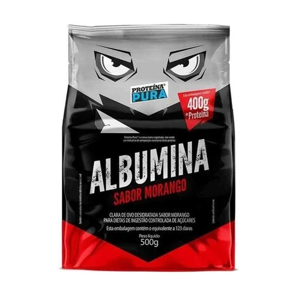Proteina Pura Albumina - Sabor Morango