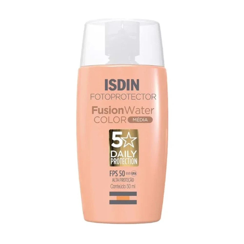 Protetor Solar ISDIN Fusion Water FPS 50 cor média 50ml