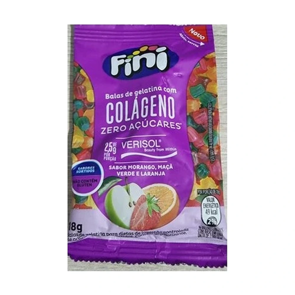 Fini Balas de Gelatina com Colageno Zero Açúcares