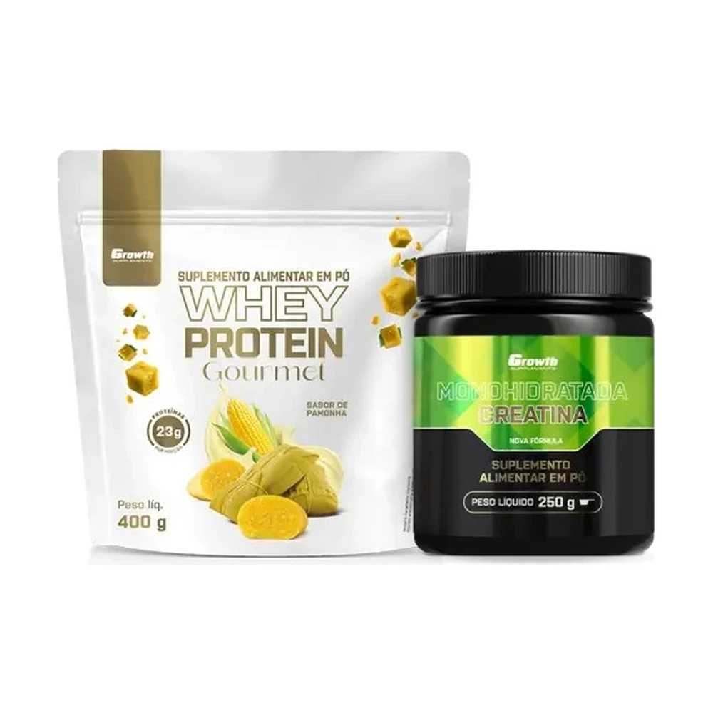 Kit Whey Gourmet 400g + Creatina Monohidratada 250g