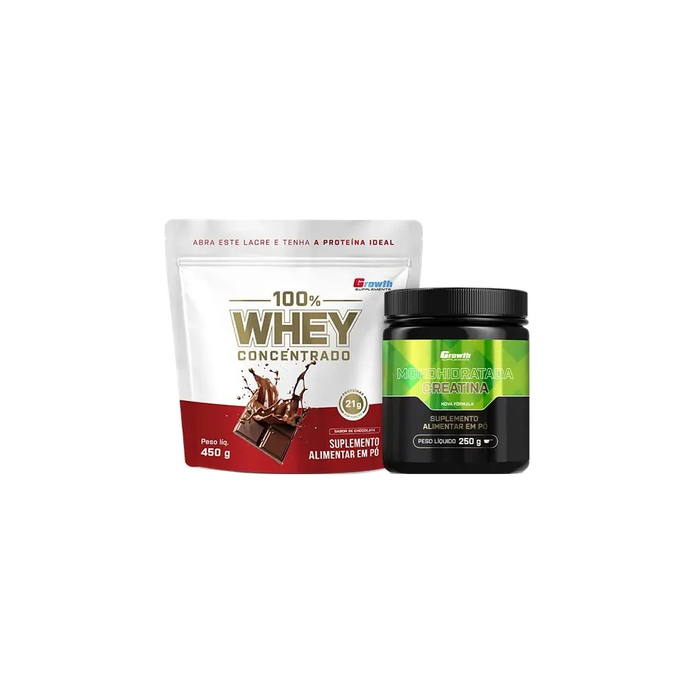 Kit Essencial - 100% Whey Protein Concentrado (450g) + Creatina Monohidratada (250g)