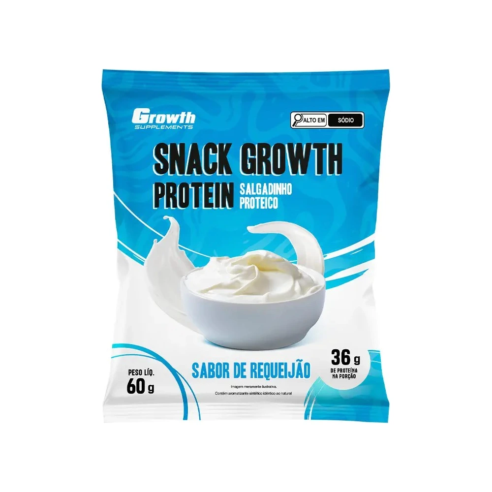 Snack Growth Protein 60g Sabor Requeijão