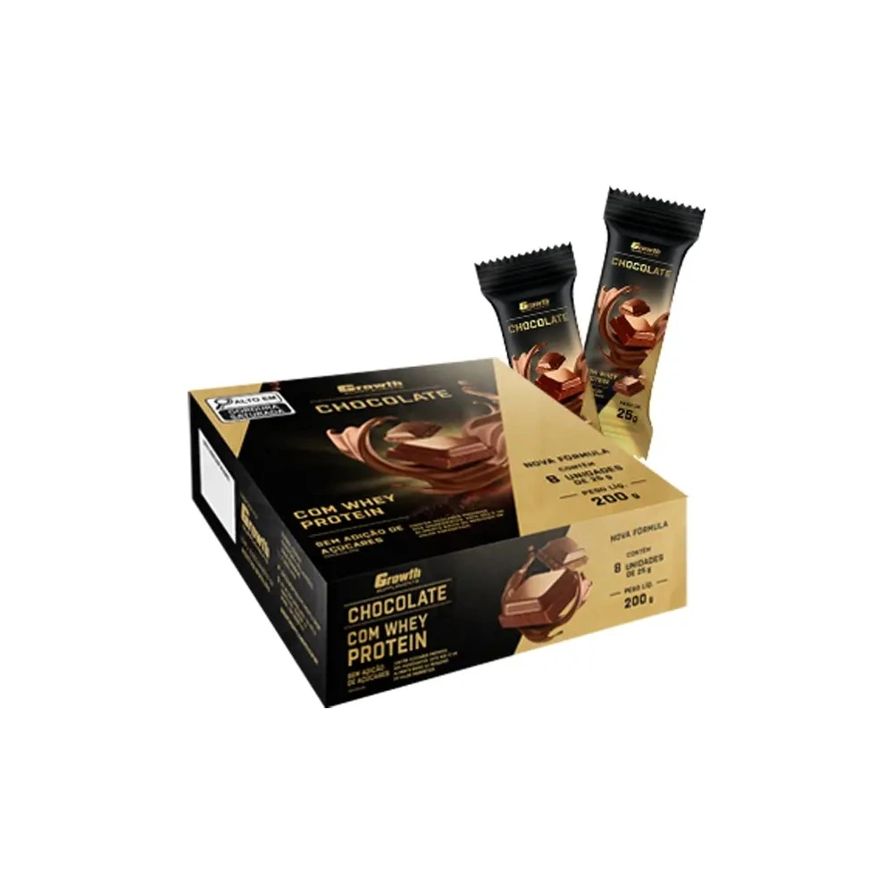 Chocolate Preto com Whey Protein Caixa com 8Un