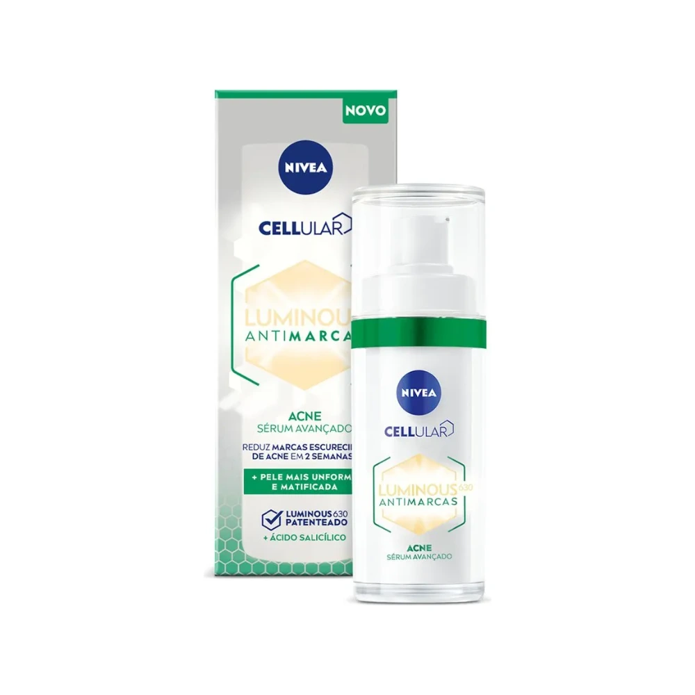 Sérum Facial Nivea Cellular Luminous 630 Antimarcas Acne FPS 60 30ml