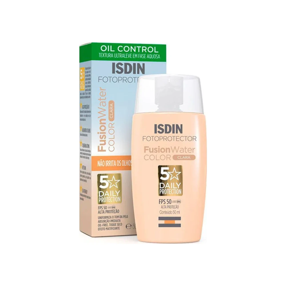 Protetor Solar ISDIN Fusion Water FPS 50 cor clara 50ml