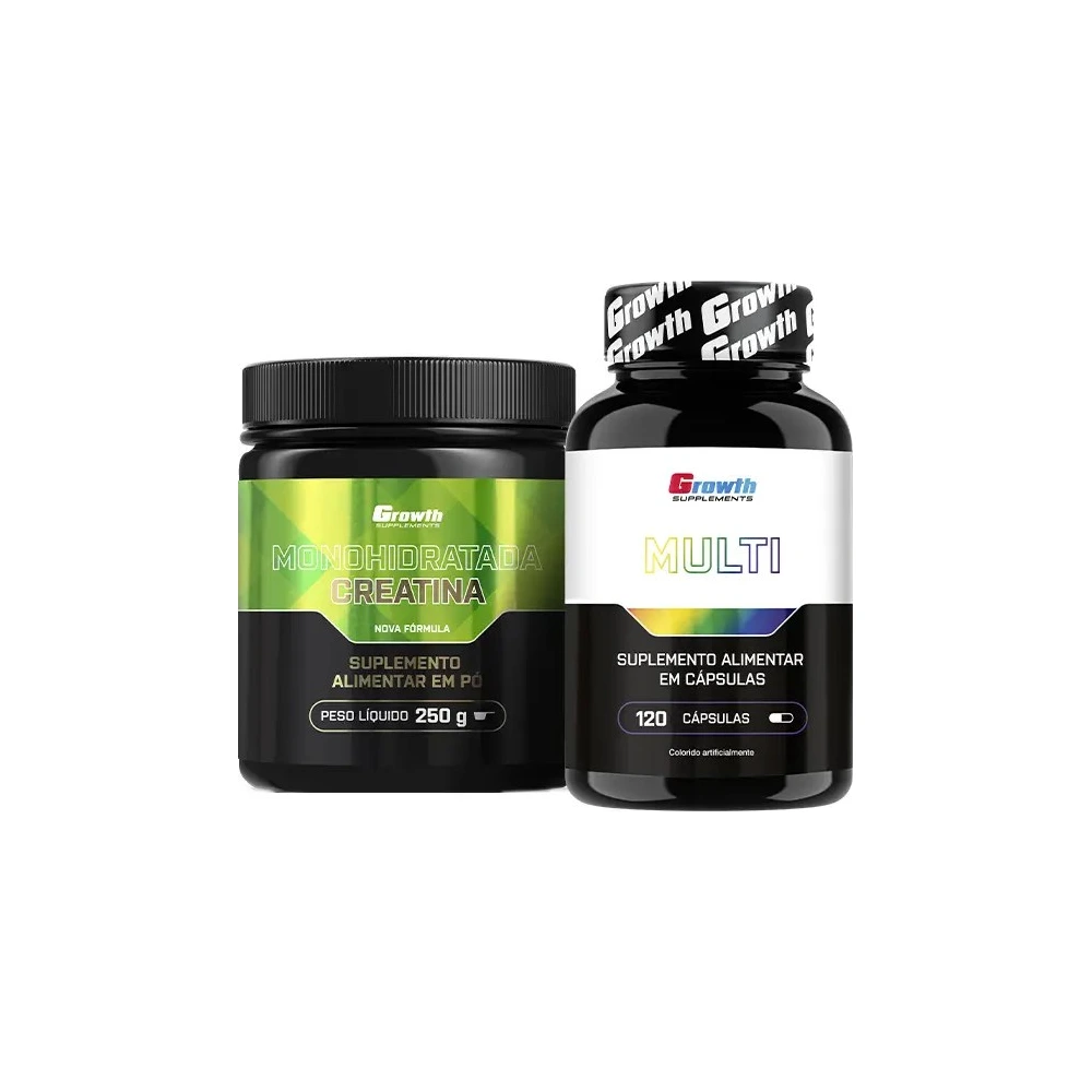 Kit Creatina Monohidratada 250g, Multivitamínico 120 caps