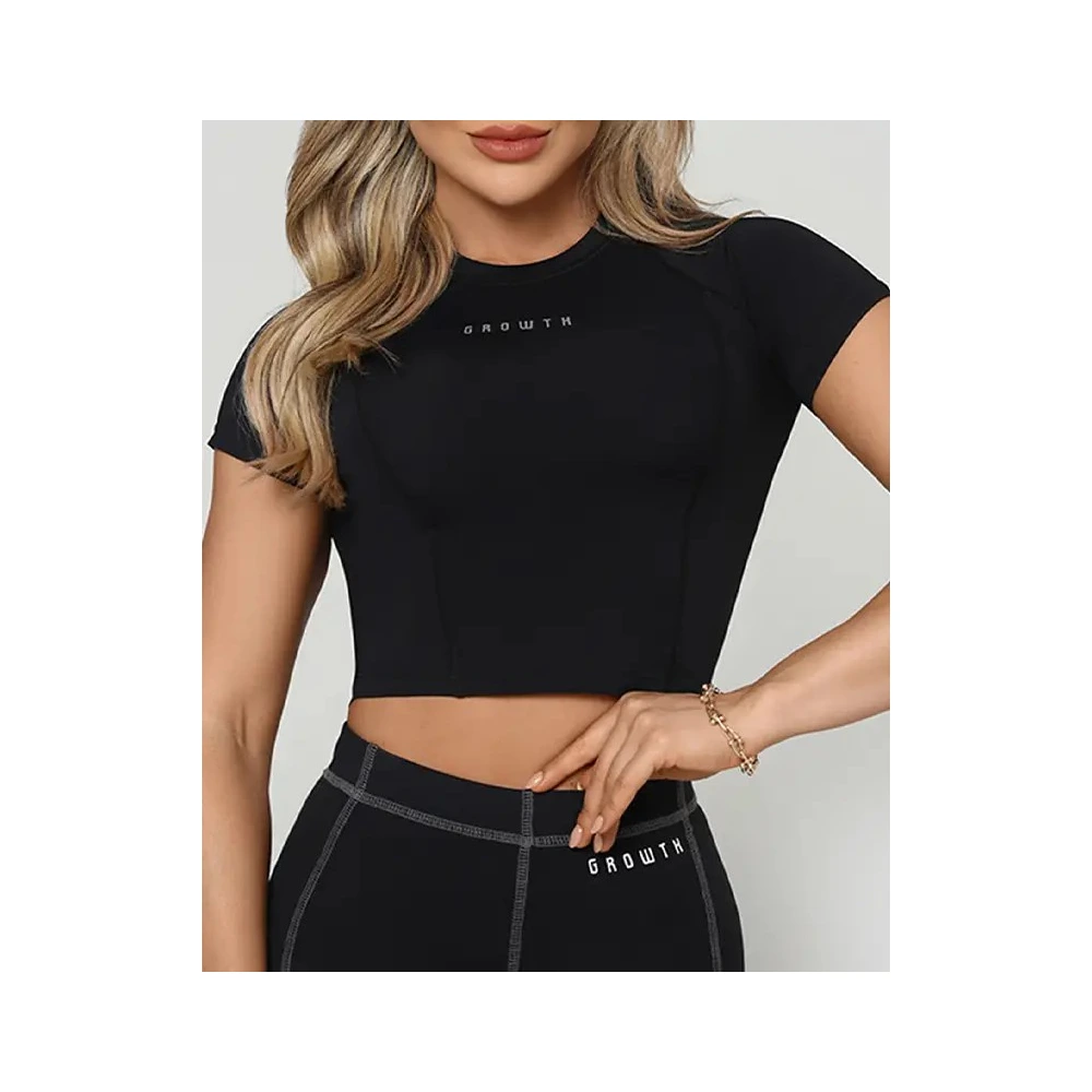 Tshirt Growth Raglan Preto