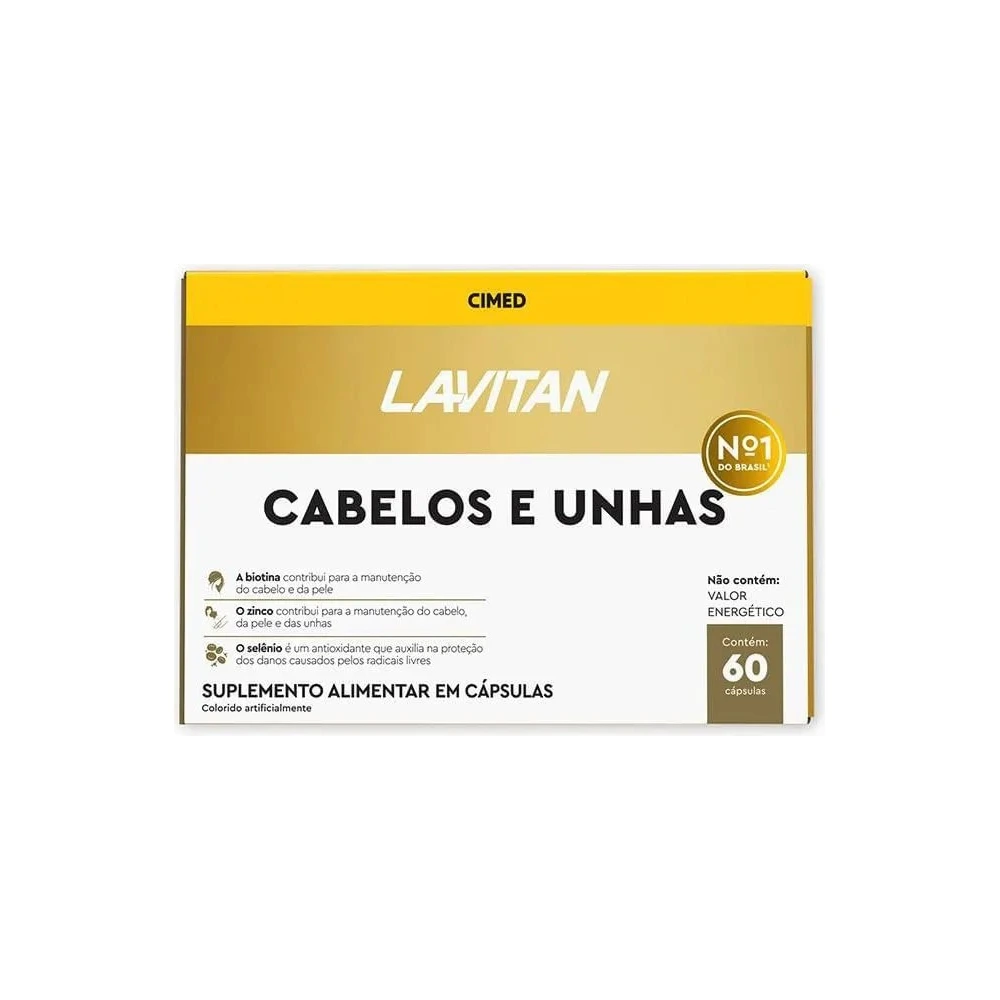 Lavitan Cabelos E Unhas Com 60 Capsulas