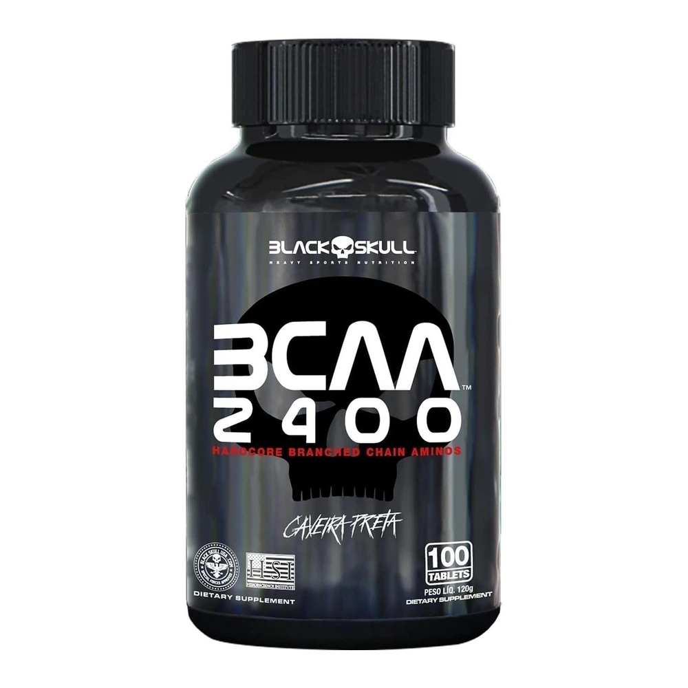 Bcaa 2400 – 100 Tabletes – Black Skull, Black Skull