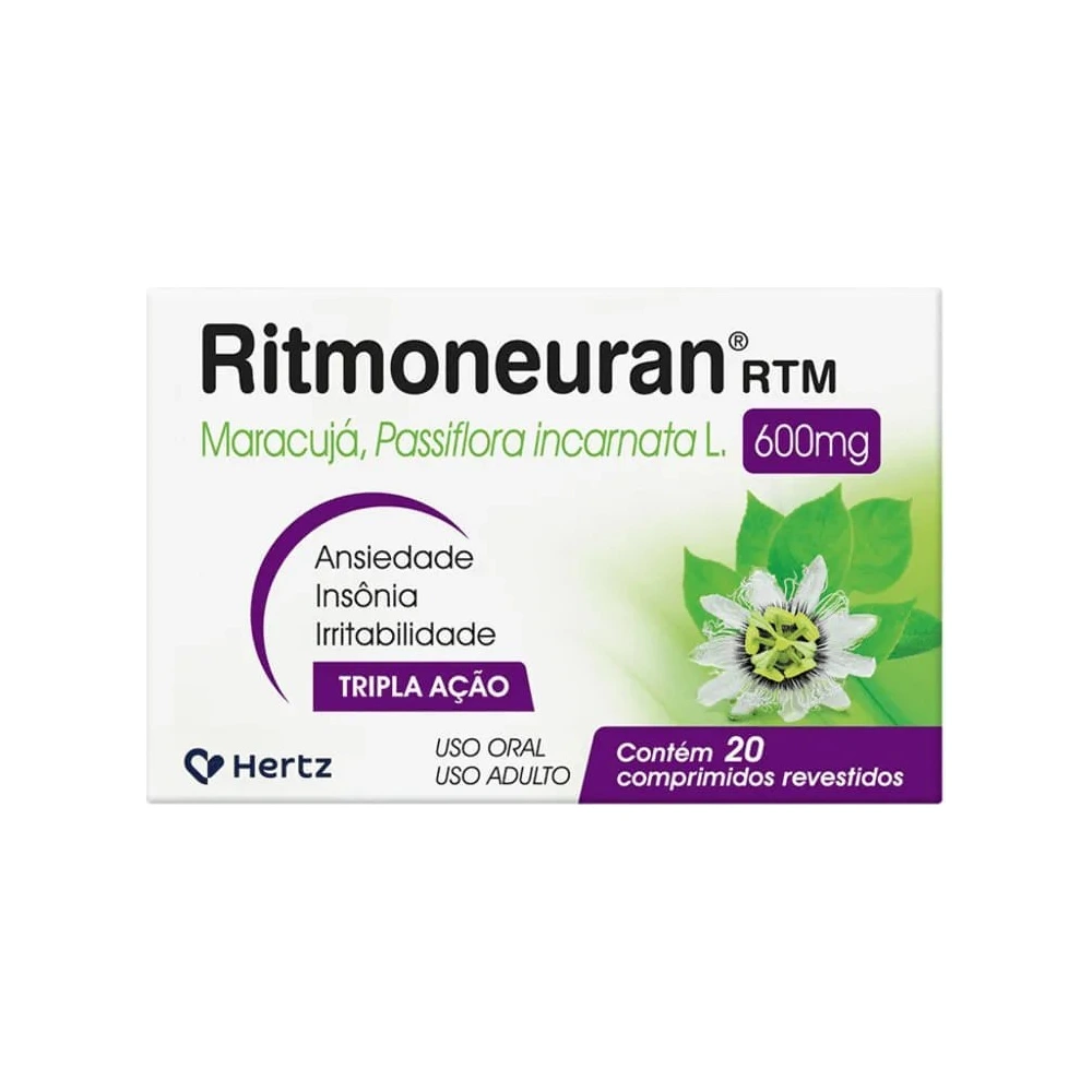 Ritmoneuran Rtm Com 20 Comprimidos Revestidos 600mg