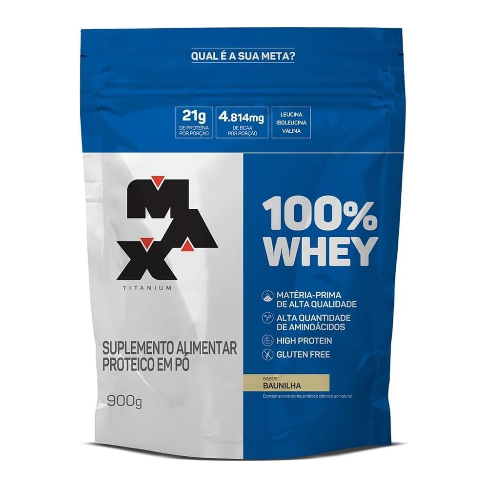 100% Whey Refil (900G) – Baunilha – Max Titanium