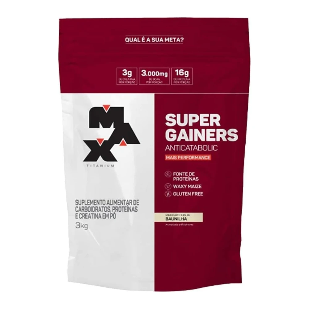 Max Titanium Super Gainers (3Kg) – Sabor Baunilha