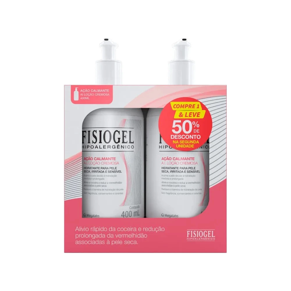 Kit Hidratante Fisiogel Ai 400ml Loção Cremosa Com 2 Unidades