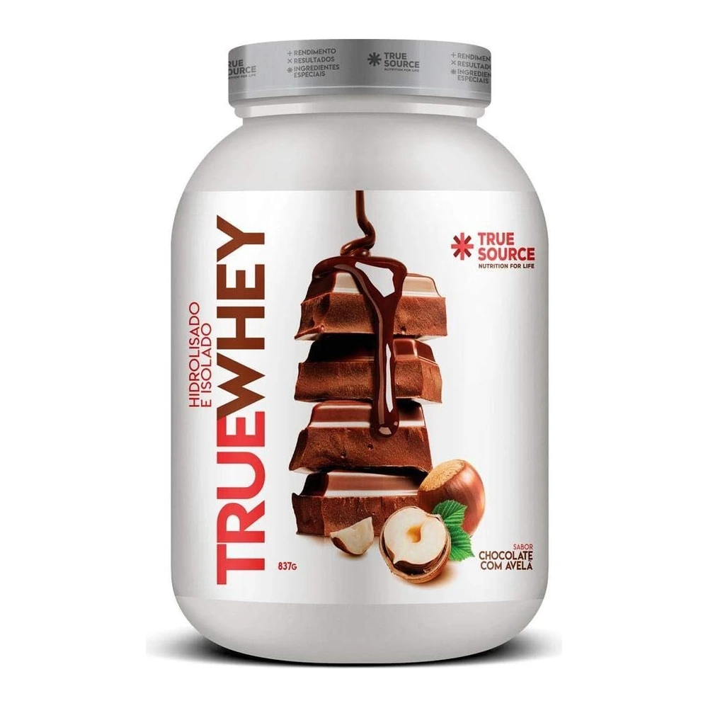 True Source True Whey (837G) – Hidrolisado E Isolado – Sabor Chocolate C/ Avelã