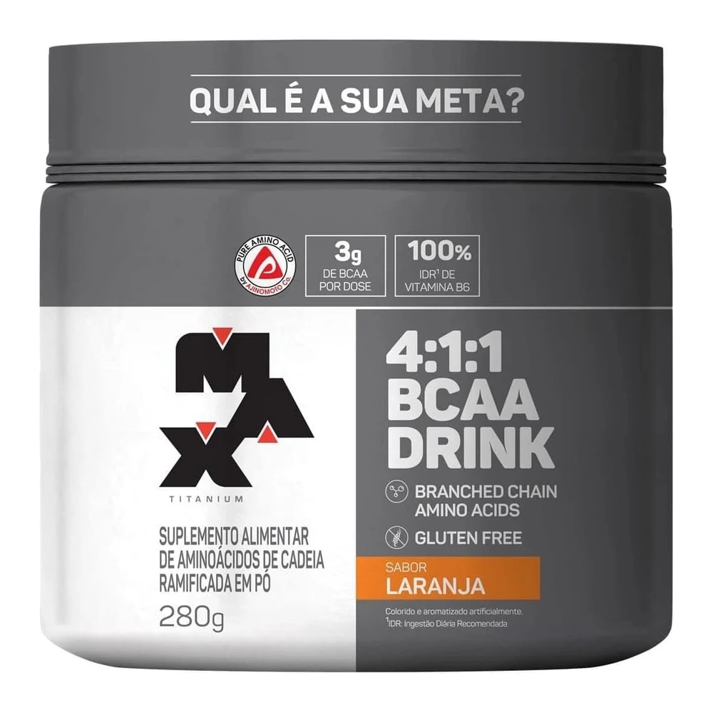 Max Titanium 4:1:1 Bcaa Drink (280G) – Sabor Laranja