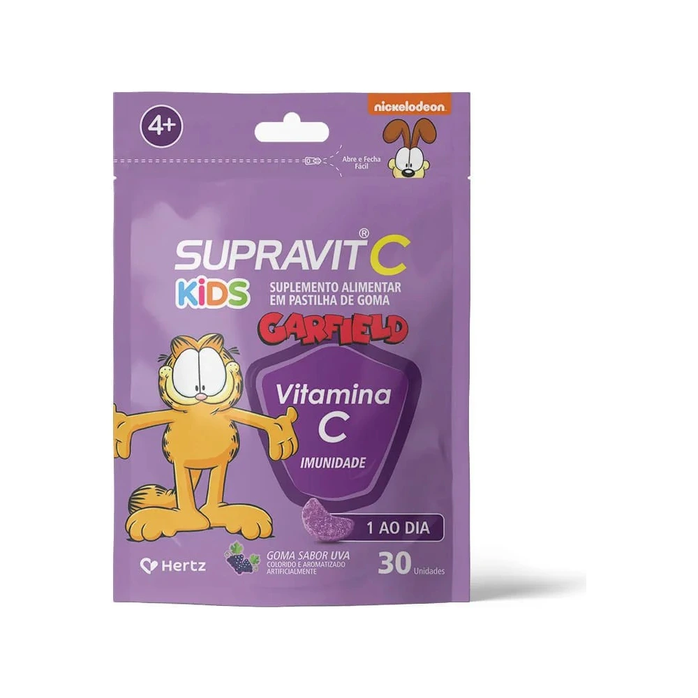 Supravit C Garfield Kids Com 30 Gomas Uva Imunidade