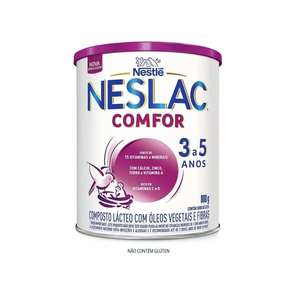Composto Lacteo Neslac Comfor 3 A 5 Anos 800g