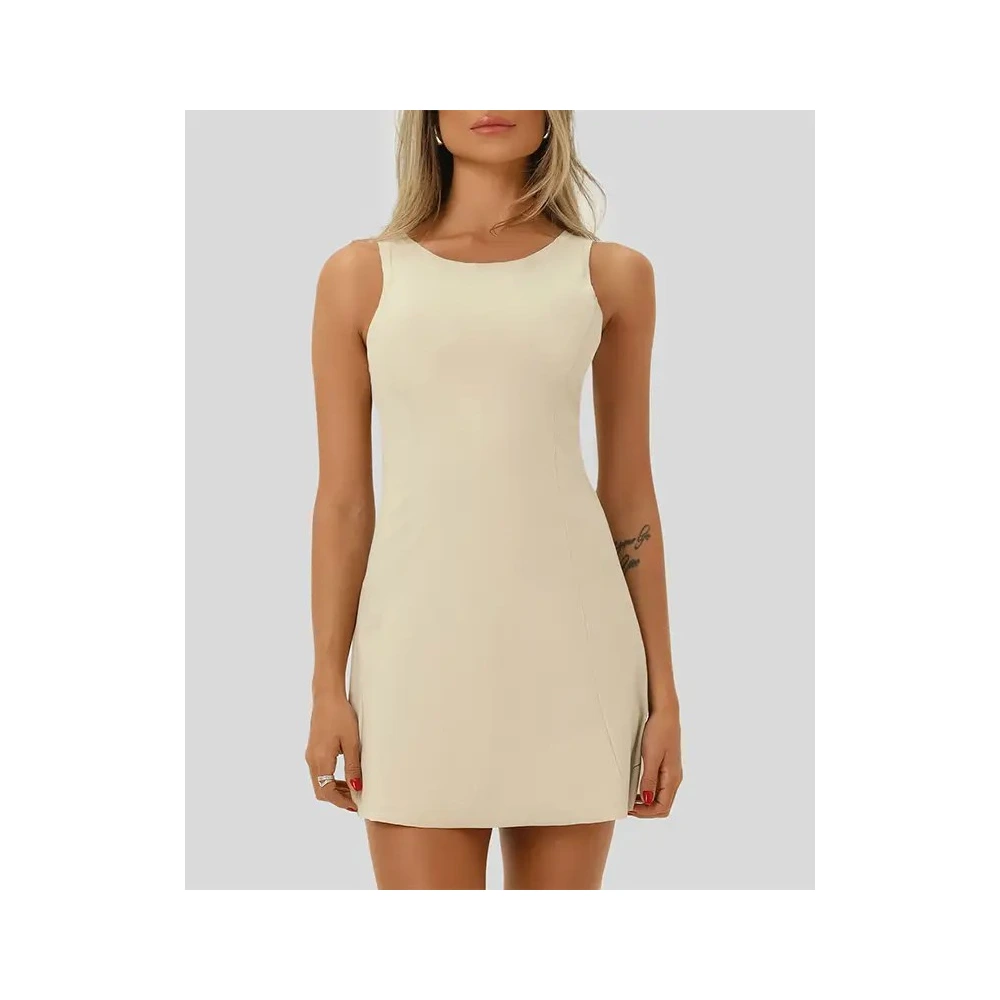 Vestido Growth Slim Bege Luna