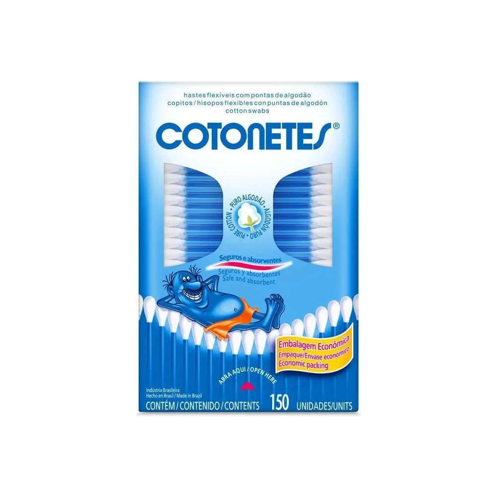 Hastes Flexíveis Cotonetes 150 Unidades