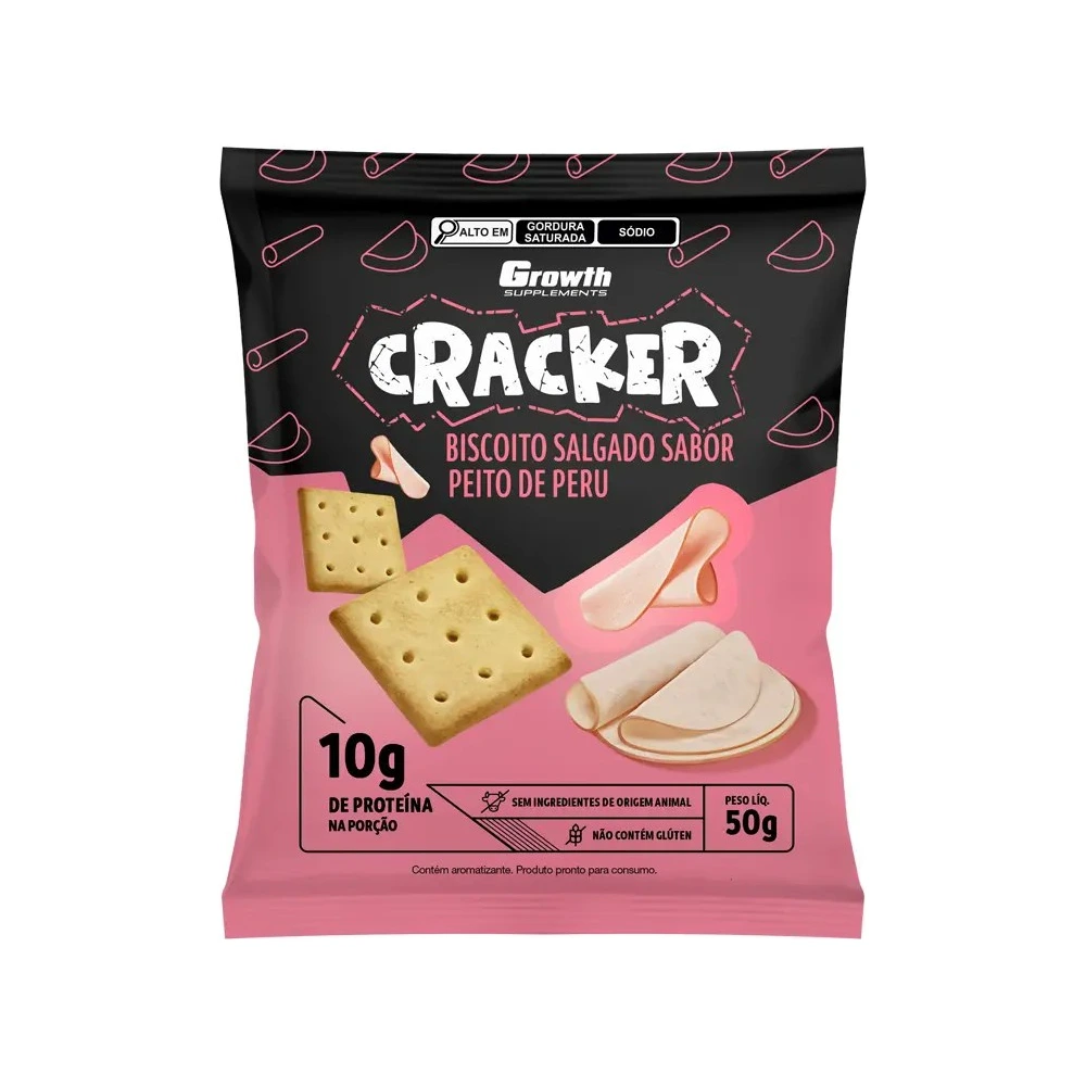 Cracker Biscoito Salgado 50g Sabor Peito De Peru