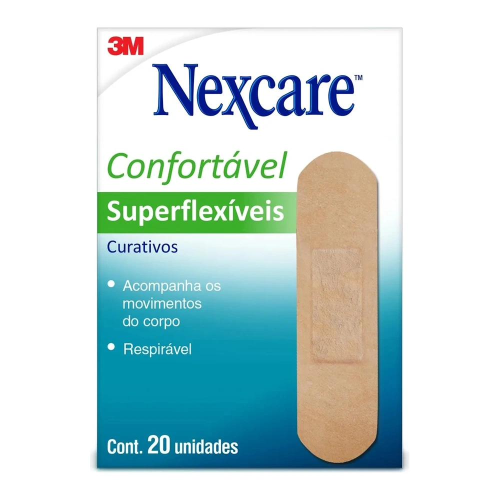 Curativos 3m Nexcare Superflexíveis Com 20 Unidades